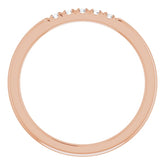 14K Rose 1/10 CTW Natural Diamond French-Set Anniversary Band